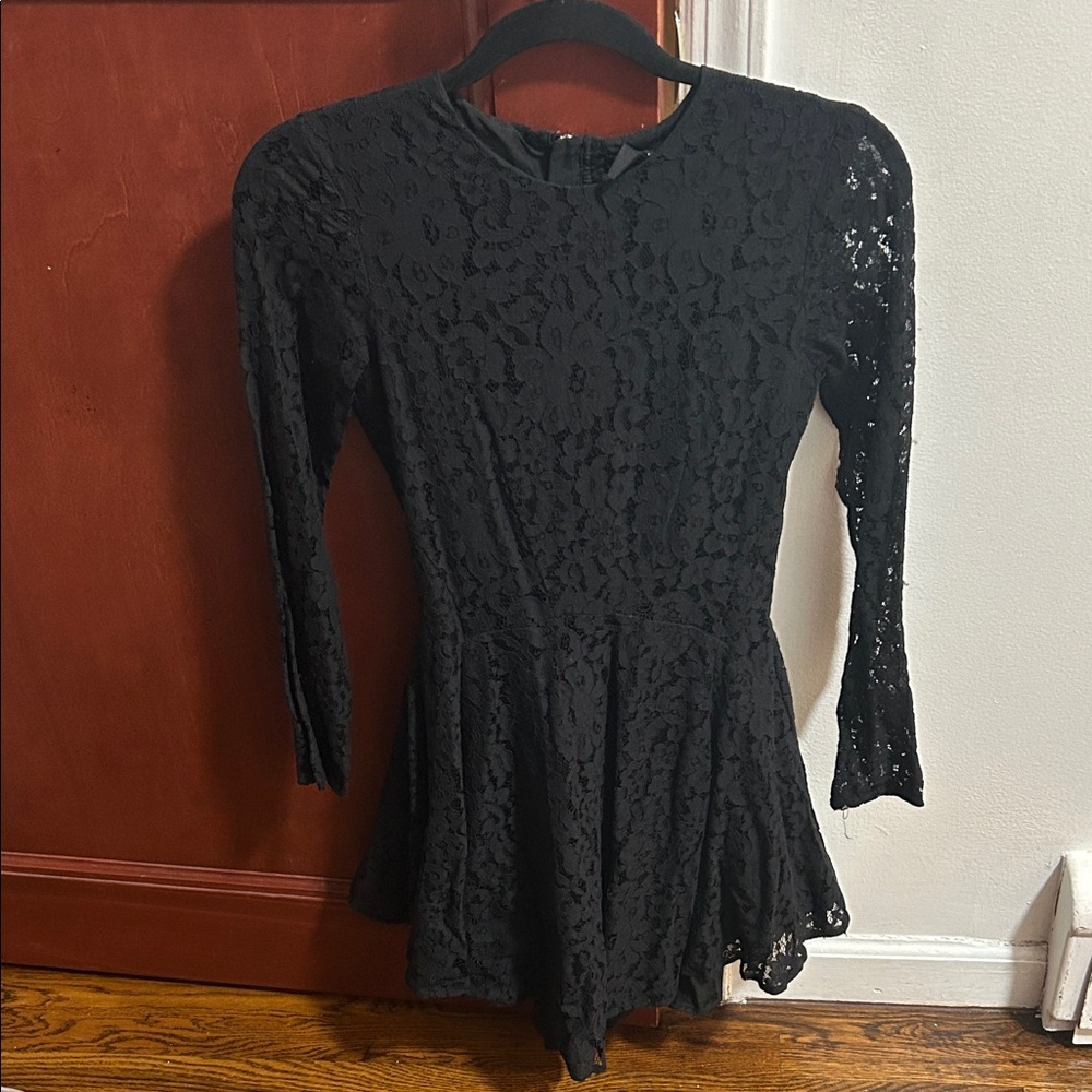 H&M Black Lace Long Sleeve Dress